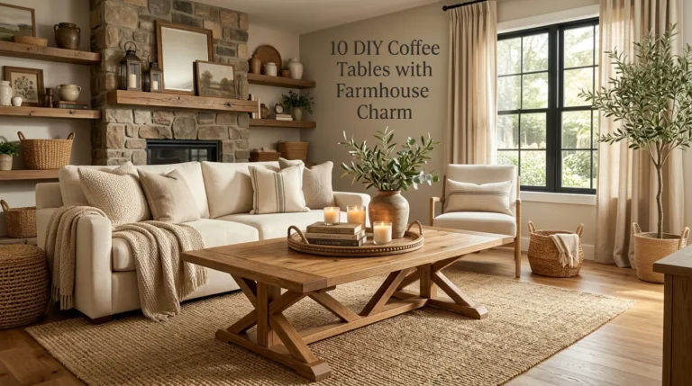10 DIY Coffee Tables with Farmhouse Charm