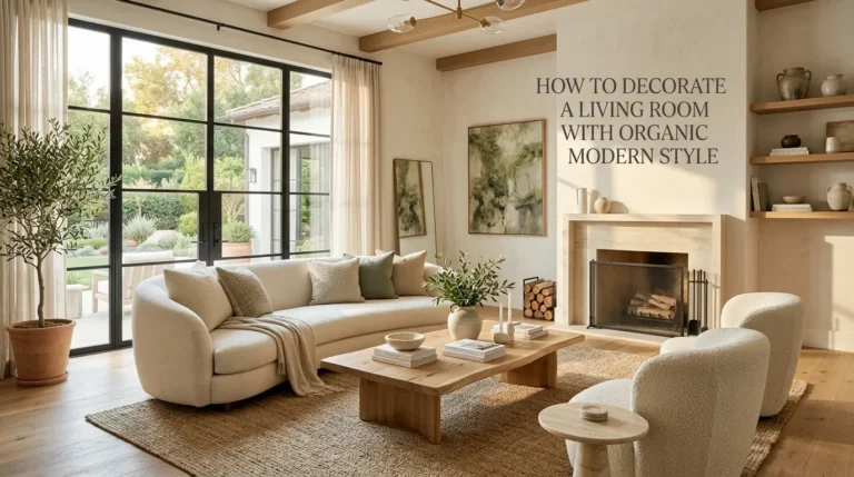 How to Decorate a Living Room with Organic Modern Style